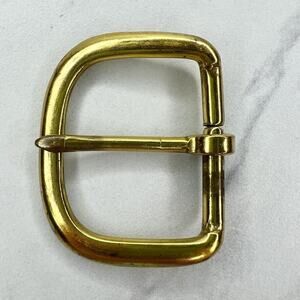 Gold Tone Rounded Simple Basic Belt Buckle